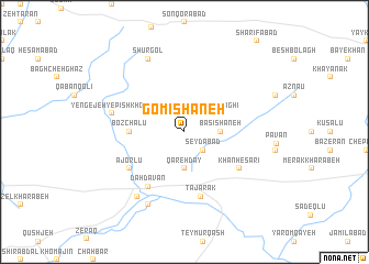 map of Gomīshāneh