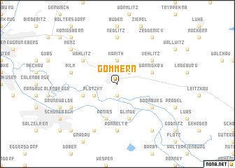 map of Gommern