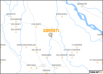 map of Gomnāti