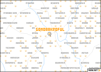 map of Gomoa Akroful