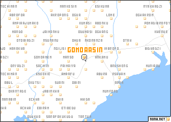 map of Gomoa Asin