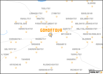 map of Gomontova