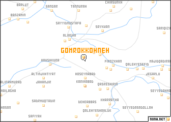map of Gomrok Kohneh