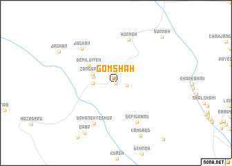 map of Gomshāh