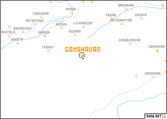 map of Gomshavar