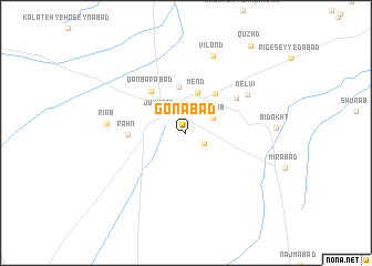 map of Gonābād