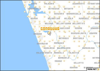map of Gonaduwa