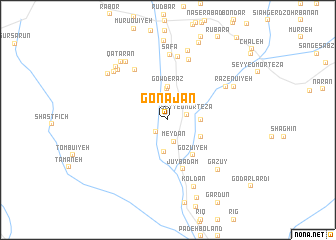map of Gonājān
