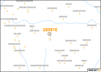 map of Gonaté