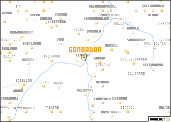 map of Gonbadān