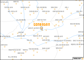 map of Gonbadān