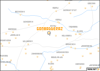 map of Gonbad Derāz