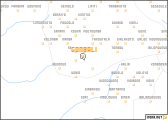 map of Gonbali
