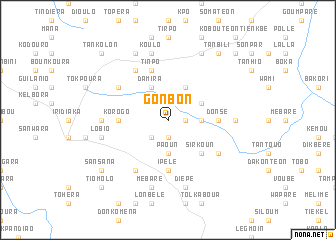 map of Gonbon