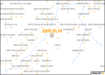 map of Goncelin