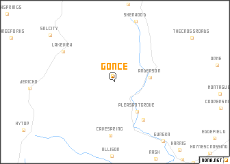 map of Gonce