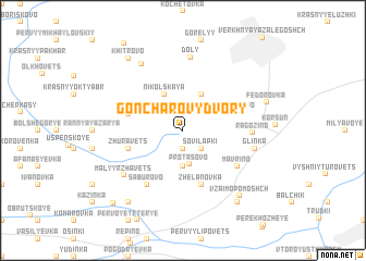 map of Goncharovy Dvory