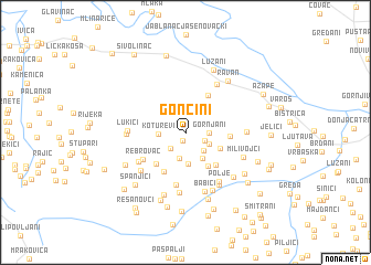 map of Gončini