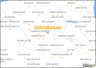 map of Göncsögmajor