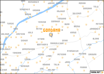 map of Gondama