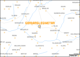 map of Gondanglegi-wetan