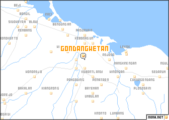 map of Gondang-wetan