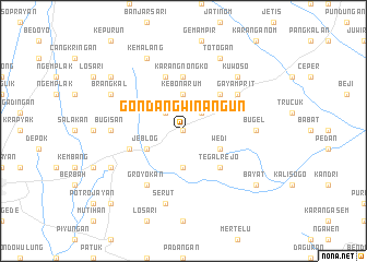 map of Gondangwinangun