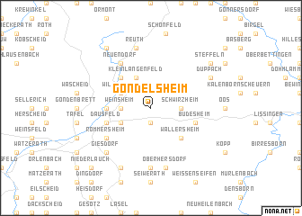 map of Gondelsheim