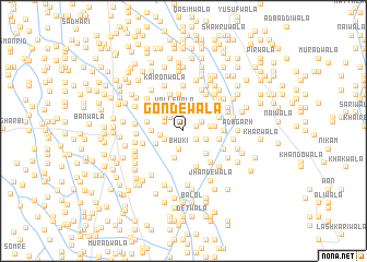 map of Gondewāla