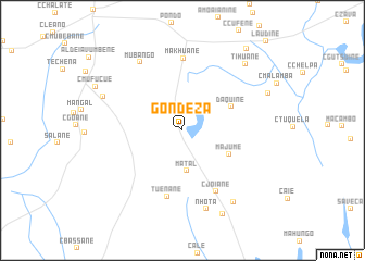 map of Gôndeza