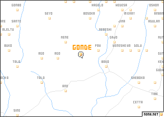 map of Gondē