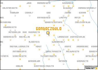 map of Göndöczdůlő