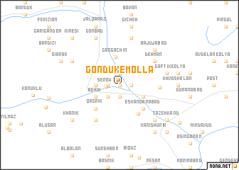 map of Gondūk-e Mollā