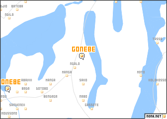 map of Gonébé