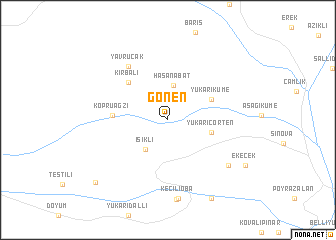 map of Gönen