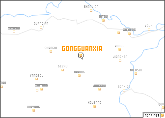 map of Gongguanxia