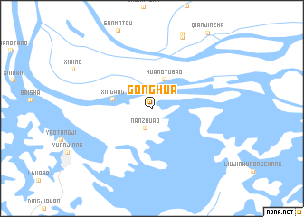map of Gonghua