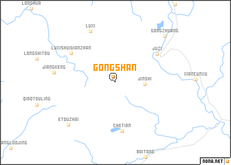 map of Gongshan