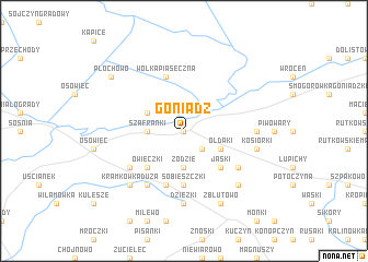 map of Goniadz