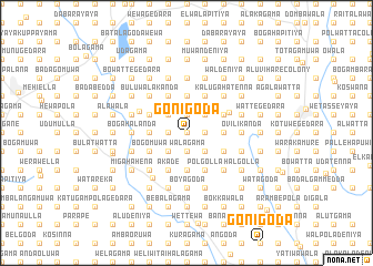 map of Gonigoda