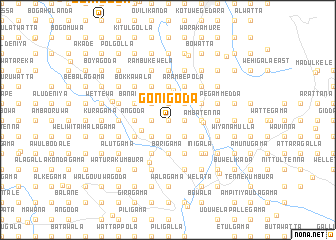 map of Gonigoda