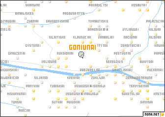 map of Goniūnai