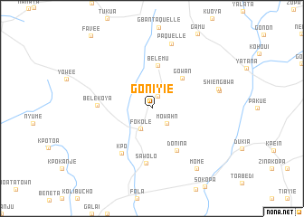 map of Goniyie