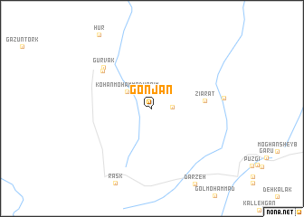 map of Gonjān