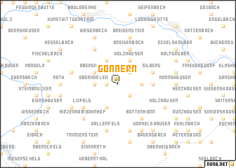 map of Gönnern