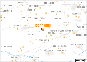 map of Gönnheim