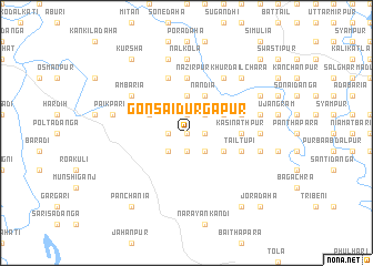 map of Gonsāi Durgāpur