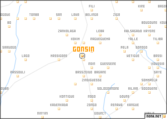 map of Gonsin