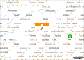 map of Gontães