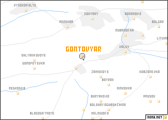 map of Gontov-Yar